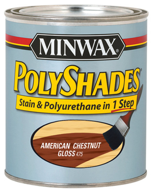 MINWAX 61475 1-QT. AMERICAN CHESTNUT GLOSS POLYSHADES MINWAX 61475 1-QT. AMERICAN CHESTNUT GLOSS POLYSHADES