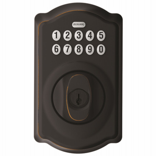 SCHLAGE BE365VCAM716 AGED BRONZE KEYPAD DEADBOLT LOCK SCHLAGE BE365VCAM716 AGED BRONZE KEYPAD DEADBOLT LOCK
