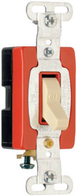 PASS & SEYMOUR CSB20AC1ICC8 20A IVORY PREMIUM SINGLE-POLE TOGGLE SWI