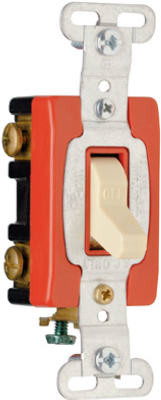 PASS & SEYMOUR CSB20AC2I TOGGLE SWITCH, DOUBLE POLE, IVORY, 120/2