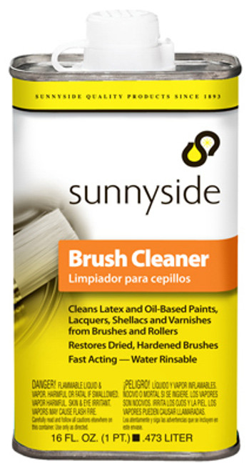 SUNNYSIDE 70916 BRUSH CLEANER, WATER-RINSABLE, 1-PT.