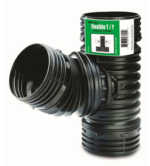 AMERIMAX HOME PRODUCTS 53702 FLEX DRAIN WYE OR TEE FITTING, BLACK