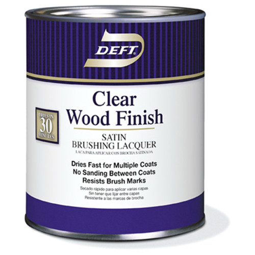DEFT INC DFT017/04 WOOD FINISH, CLEAR SATIN, 1-QT.