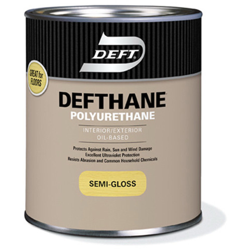 DEFT INC DFT23/04 CLEAR POLYURETHANE, SEMI-GLOSS, QT.