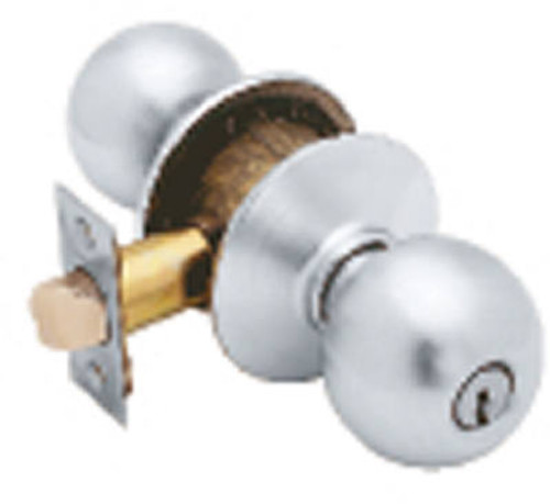 SCHLAGE F80ORB626 SATIN CHROME STOREROOM LOCKSET