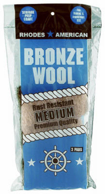 HOMAX 123101 MARINER'S BRONZE WOOL, MEDIUM, 3-PK.