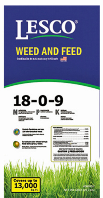 SITEONE LANDSCAPE SUPPLY LLC 080257 WEED & FEED TURF FERTILIZER, 18-0-9 FORM