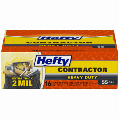 REYNOLDS CONSUMER PRODUCTS E25516 CONTRACTOR TRASH BAGS, HEAVY DUTY, 55-GA