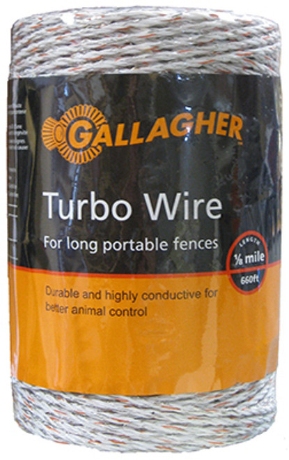 GALLAGHER NORTH AMERICA G62054 ELECTRIC FENCE TURBO WIRE, ULTRA WHITE,  GALLAGHER NORTH AMERICA G62054 ELECTRIC FENCE TURBO WIRE, ULTRA WHITE,