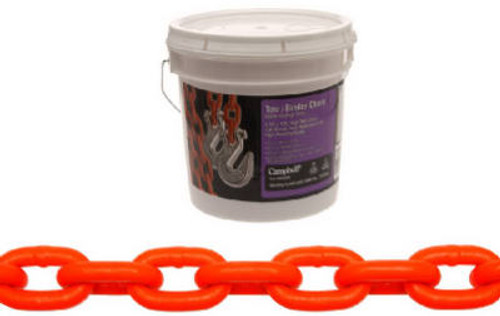APEX TOOL GROUP 0231912 TOW CHAIN, HI-VIZ ORANGE, 5/16 X 124-INC