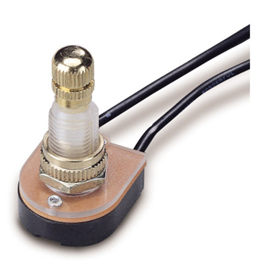 ECM INDUSTRIES LLC GSW-61 ROTARY SWITCH, BRIGHT BRASS, 125-VOLT, 6