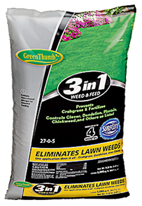 KNOX FERTILIZER GT23610 3-IN-1 WEED & FEED/CRABGRASS PREVENTER, 