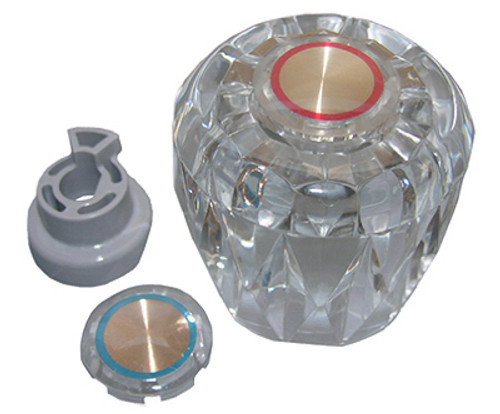 LARSEN SUPPLY CO., INC. HC-245 TWIN FAUCET HANDLE, SMALL, SV BROACH, CL