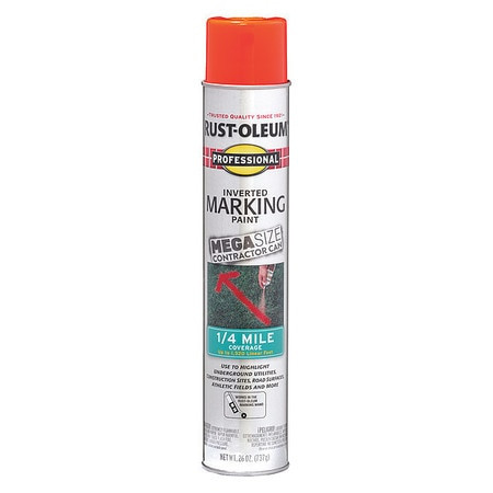 RUST-OLEUM 350994 PAINT SPRY MARK FLUOR RED ORNG