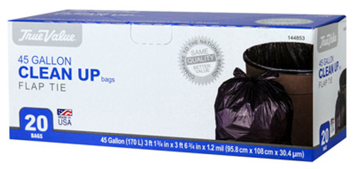 BERRY PLASTICS 1221765 CLEAN UP TRASH BAGS, EXTRA LARGE, BLACK,