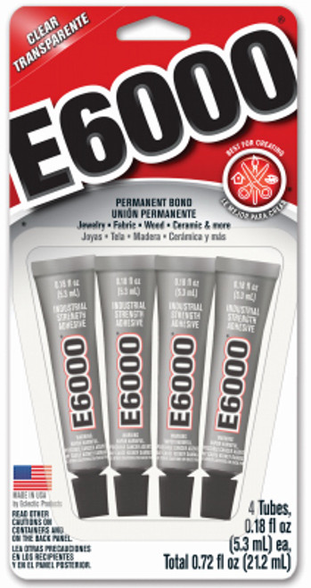 ECLECTIC PRODUCTS 5510310 E6000 INDUSTRIAL STRENGTH ADHESIVE, 0.18