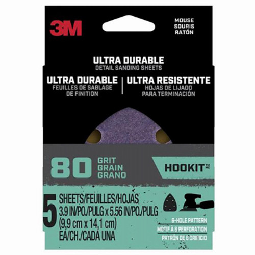 3M MOUSE5PK80 MOUSE DETAIL SANDING SHEETS, 80-GRIT, 5- 3M MOUSE5PK80 MOUSE DETAIL SANDING SHEETS, 80-GRIT, 5-