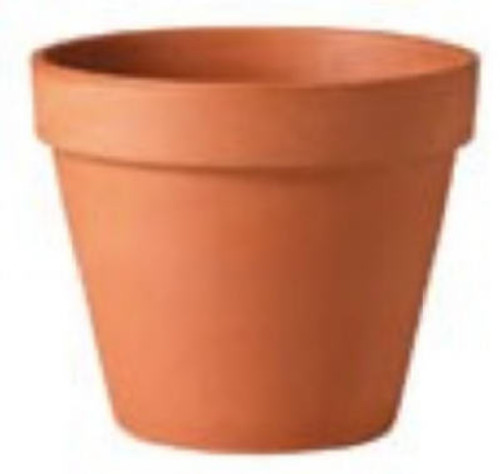 DEROMA M9060PZ TERRA COTTA CLAY POT, STANDARD, 12-IN.