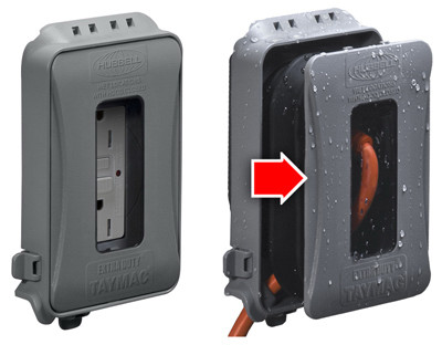 RACO ML500G OUTLET COVER, EXPANDABLE, GRAY