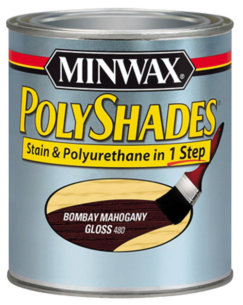 MINWAX 214804444 1/2-PT. GLOSS BOMBAY MAHOGANY POLYSHADES MINWAX 214804444 1/2-PT. GLOSS BOMBAY MAHOGANY POLYSHADES