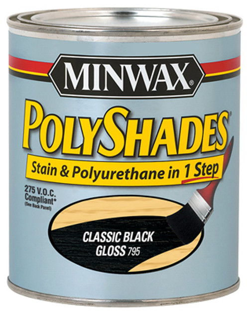 MINWAX 214954444 1/2-PT. CLASSIC BLACK GLOSS POLYSHADES W
