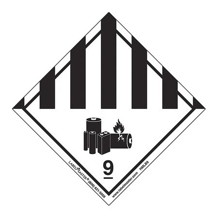 LABELMASTER HMLB9S HAZARD CLASS 9 LITHIUM BATTERY PK25