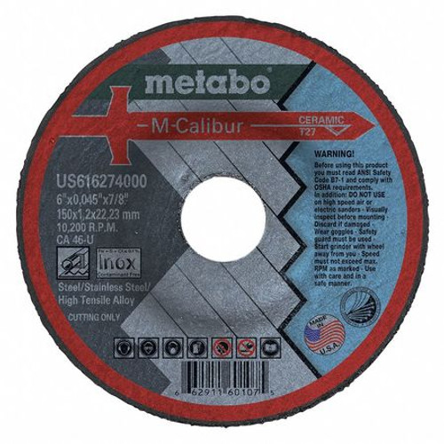 METABO US616274000 CUTTING WHEEL T27 CA46U 6 X0.045 X7/8 