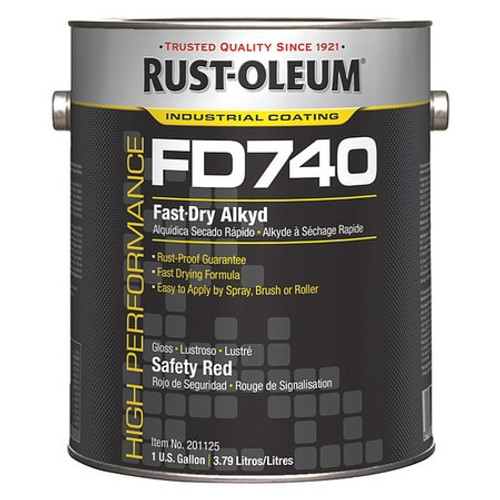 RUST-OLEUM 201125 FD740 FAST DRY ALKYD  GLOSS RED  1 GAL RUST-OLEUM 201125 FD740 FAST DRY ALKYD  GLOSS RED  1 GAL