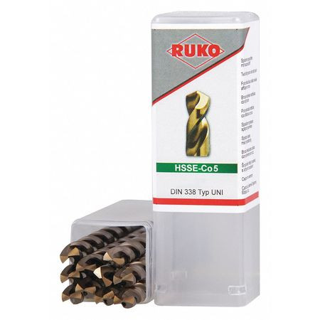 RUKO 228812 HSS-CO5 DRILL BIT BLACK/GOLD 15/64 PK10