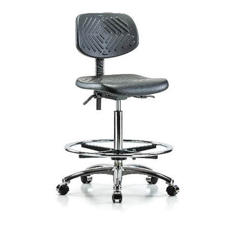 BLUE RIDGE ERGONOMICS BR-PHBCH-CR-T1-A0-CF-CC-BLK CLEANROOM TASK CHAIR POLYURETHANE BLACK