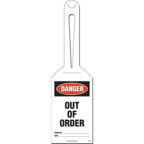 IDESCO KML305A OUT OF ORDER LOOP SAFETY TAG PK10