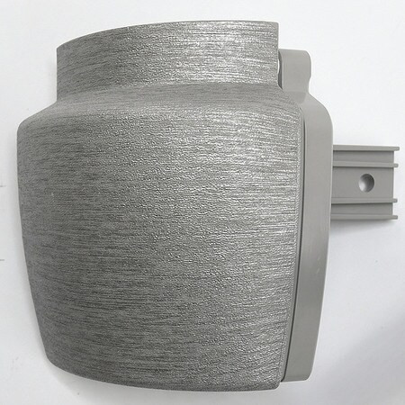 ACROVYN HRB20CAPL410N LEFT HAND END CAP SILVER