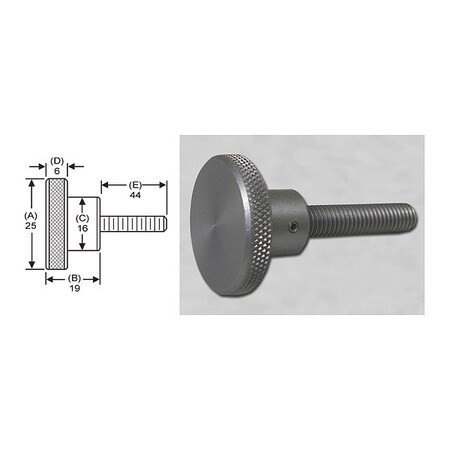 S W MANUFACTURING MWSS-017 KNRL KNOB STUD M8 25MM DIA. 44MM SS