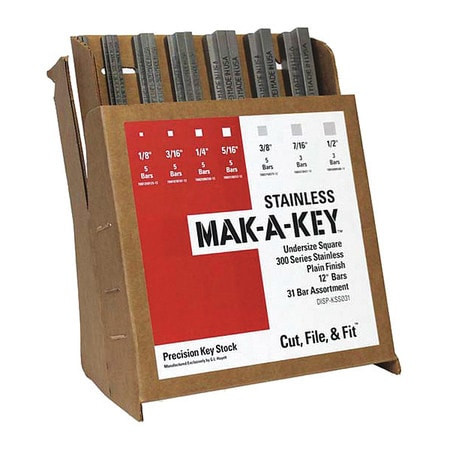 MAK-A-KEY DISP-KSS031 KEY STOCK ASSORMENT,31 PCS.1 FT. LENGTH