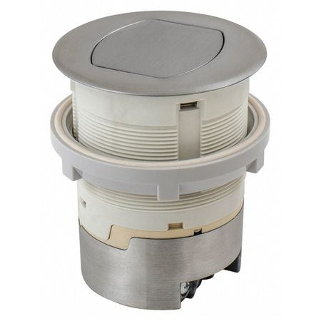 HUBBELL RCT200ALU KTCN CNTR RCPT SURF ALUM 15A KIT