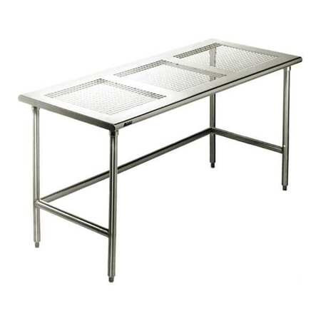 EAGLE GROUP CRPT3072T-H CLEANROOM TABLE BRUSHD SSP TOP 30 WX72 L
