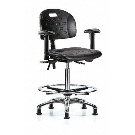 BLUE RIDGE ERGONOMICS BR-HPHBCH-CR-T0-A1-CF-RG-BLK ERGONOMIC CHAIR POLYURETHANE BLACK