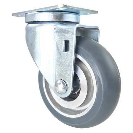 CC APEX CDP-Z-61 SWIVEL PLATE CASTER POLYURETHANE GRAY 4 