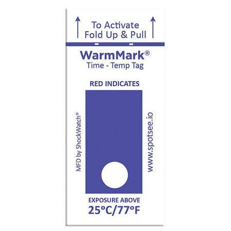 WARMMARK WM 25/77-8 TEMPERATURE INDICATOR LABEL HEAT PK100