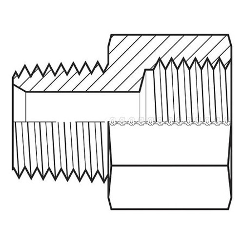 ADAPT-ALL 9325-02-06X1.0 HOSE ADAPTER 1/8 NPT 1/4 METRIC