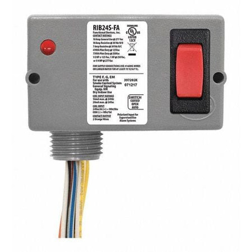 RIB RIB24S-FA ENCLOSD RELAY 10A SPST OVERRIDE 24VAC/DC