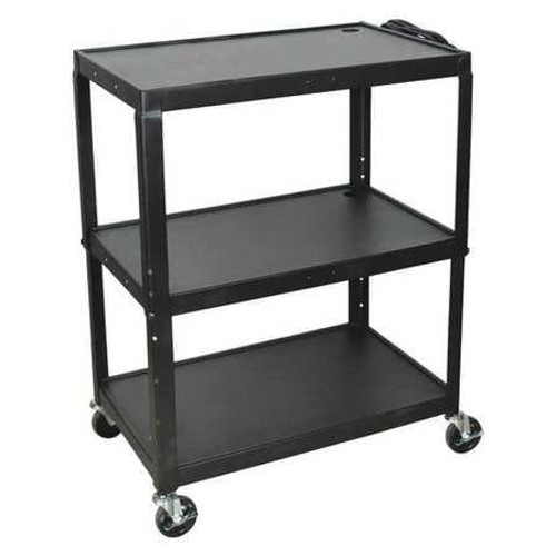 LUXOR AVJ42XL CART,EXTRA WIDE,HEIGHT ADJ,A/V