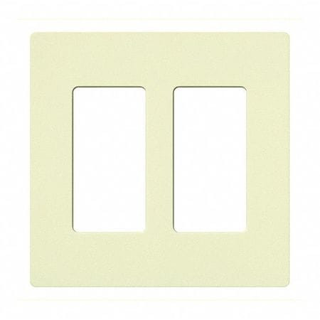 LUTRON CW-2-AL WALLPLATE 2-GANG DECORA ALMOND
