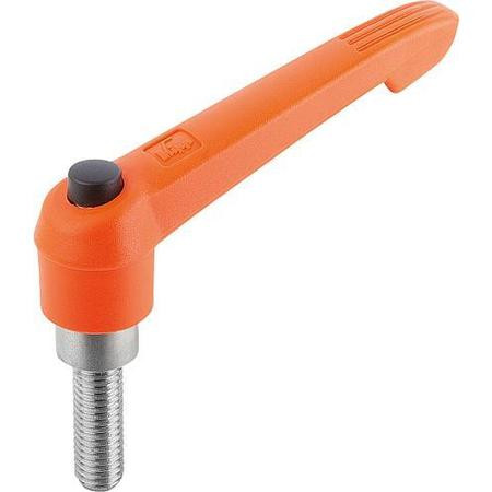 KIPP K0270.72206X25 ADJUSTABLE HANDLE W/PUSH BUTTON M6X25