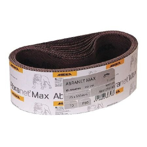 MIRKA AB-3-21-080T NET ABRASIVE BELT 3X21 P80 PK10