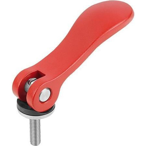 KIPP K0005.2511408X40 CAM LEVER SS RED AL SIZE 2 M8 X 40MM
