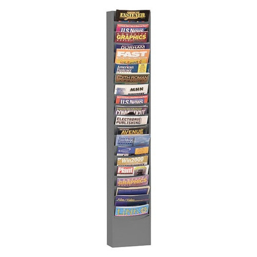 DURHAM MFG CO 400-95 20 POCKET VERTICAL LITERATURE RACK - GRA