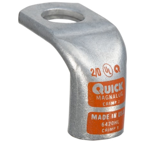 QUICK CABLE 6410-005FL BENT LUG 1/0 3/8 90 DEG. PK5