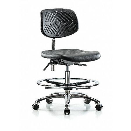 BLUE RIDGE ERGONOMICS BR-NCR-PMBCH-CR-T0-A0-CF-CC-BLK ERGONOMIC CHAIR POLYURETHANE BLACK