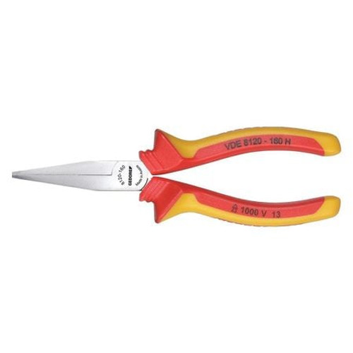 GEDORE VDE 8120-160 H INSULATED FLAT NOSE PLIERS 6-1/4  GEDORE VDE 8120-160 H INSULATED FLAT NOSE PLIERS 6-1/4
